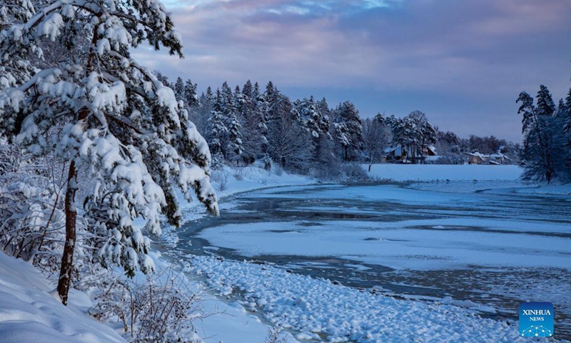 Charming winter landscape in Ogre, Latvia - Global Times