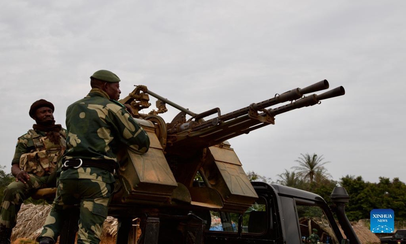 Soldiers are seen on a military vehicle during a joint military operation of Uganda and the Democratic Republic of the Congo (DRC) against rebels of the Allied Democratic Forces (ADF) in Beni territory, northeast DRC, on Dec. 12, 2021.(Photo: Xinhua)