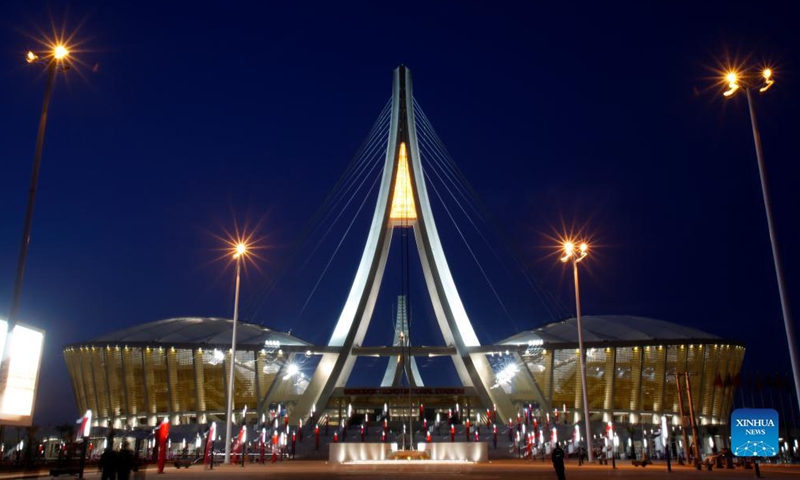 Photo taken on Dec. 18, 2021 shows the China-funded Morodok Techo National Stadium in Phnom Penh, Cambodia.Photo:Xinhua