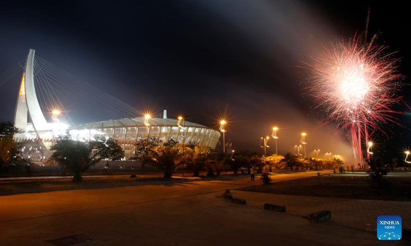 Photo taken on Dec. 18, 2021 shows the China-funded Morodok Techo National Stadium in Phnom Penh, Cambodia.Photo:Xinhua