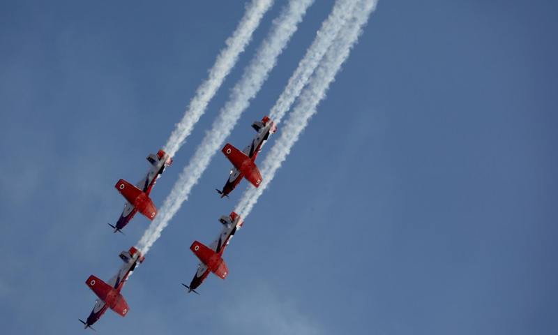 Aircrafts fly in formation during Israeli pilots' graduation ceremony ...