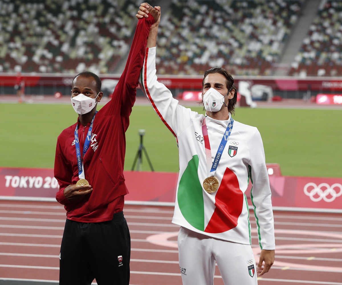 Mutaz Essa Barshim (left) and Gianmarco Tamberi Photos: VCG