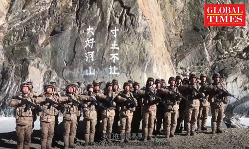 PLA soldiers send new year greetings from Galwan Valley - Global Times