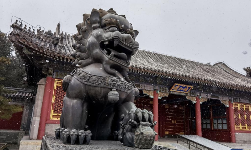 Photo taken on Jan. 20, 2022 shows the snow scenery of the Summer Palace in Beijing, capital of China.(Photo: Xinhua)