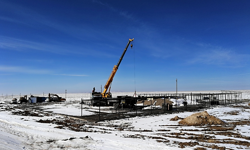 The 100-megawatt wind power project in Zanatas in Kazakhstan Photo: courtesy of PowerChina