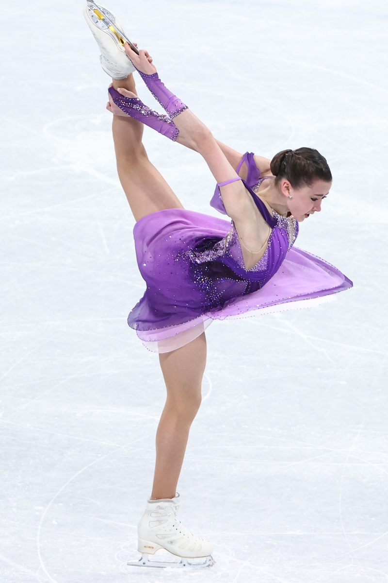 Figure skater Kamila Valieva of the Russian Olympic Committee competes on February 6 at the Beijing Winter Olympics. Photo:VCG