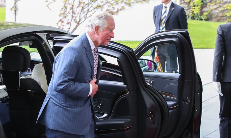 Visiting Britain's Prince Charles arrives at the German Chancellery in Berlin, capital of Germany, on May 7, 2019.(Photo: Xinhua)