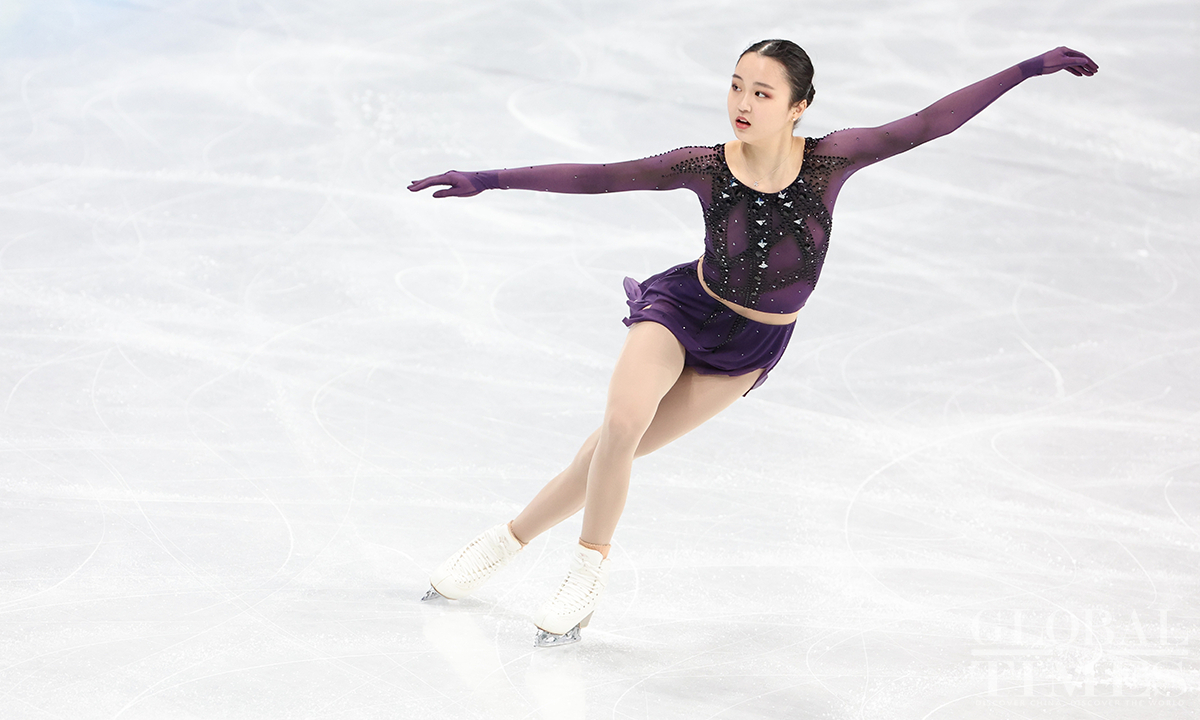  Chinese figure skater Zhu Yi Photo: Li hao/GT