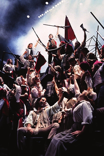 Promotional material for the musical <em>Les Misérables</em>  Above: Qian Shijin 
Photos: Courtesy of Qian Shijin