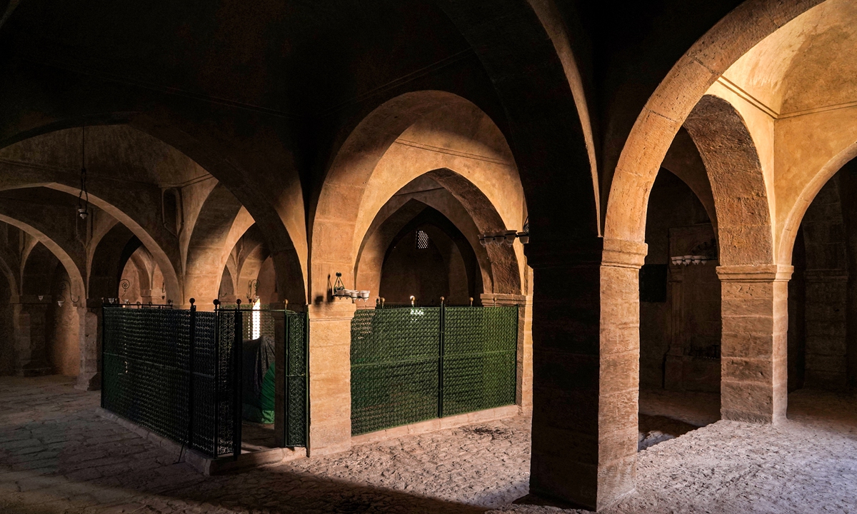 The interior of the Prophet Nahum synagogue in Iraq's northern town of al-Qosh Photo: AFP