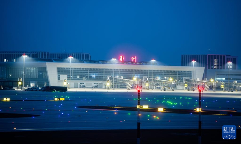 Photo taken on March 19, 2022 shows a view of the Ezhou Huahu Airport in Ezhou, central China's Hubei Province. Photo:Xinhua 