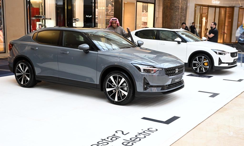 People visit a motor show in Hawalli Governorate, Kuwait, March 23, 2022. The Kuwait Motor Show 2022, which will last until April 1, opened in Hawalli Governorate on Wednesday.(Photo: Xinhua)