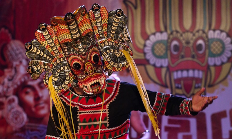 Dancers perform during a cultural dance show to promote tourism in Colombo, Sri Lanka, on March 25, 2022.Photo:Xinhua