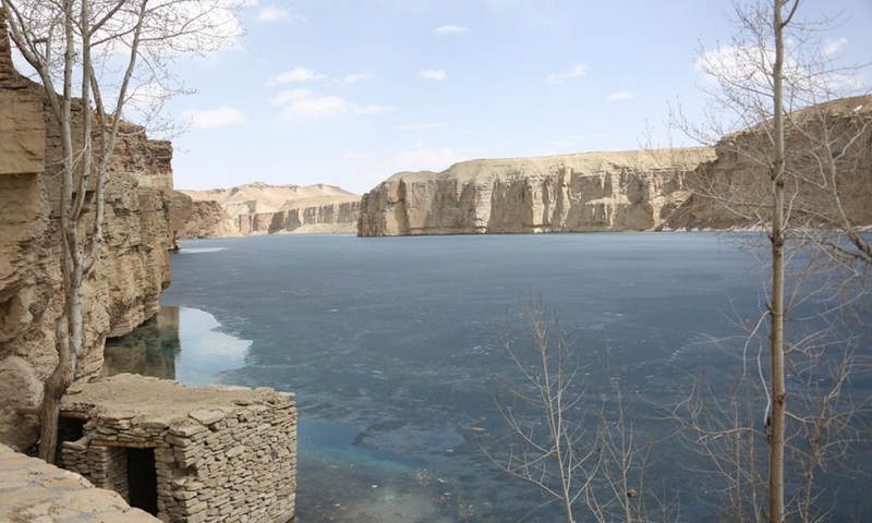 Photo taken on March 18, 2022 shows the scenery of Band-e-Amir Lake in Bamiyan province, Afghanistan.Photo:Xinhua