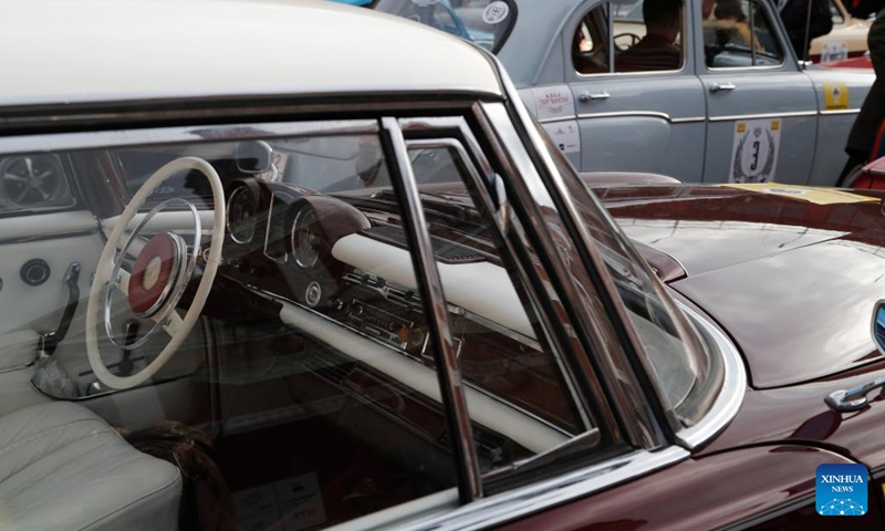 The interior of a classic car is seen after taking part in a rally in Moscow, Russia, April 17, 2022.(Photo: Xinhua)