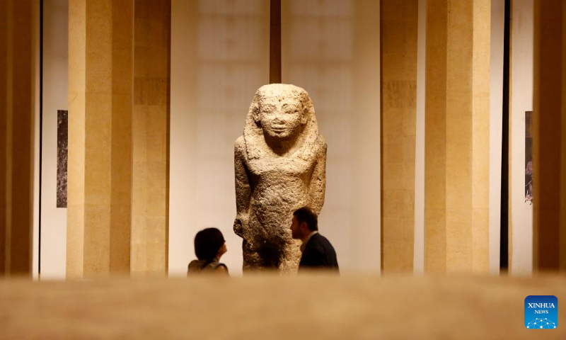 People visit the National Museum of Beirut in Beirut, Lebanon, on June 3, 2022. The National Museum of Beirut celebrated its 80th anniversary of opening here on Friday. (Xinhua/Bilal Jawich)