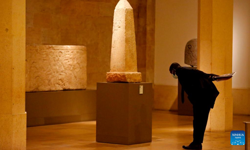 A man visits the National Museum of Beirut in Beirut, Lebanon, on June 3, 2022. The National Museum of Beirut celebrated its 80th anniversary of opening here on Friday. (Xinhua/Bilal Jawich)