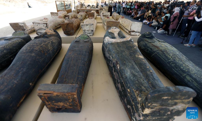 Egypt unveils discovery of 250 coffins, 150 statues in Saqqara - Global ...