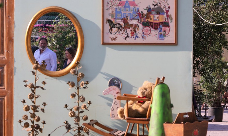 People visit a flea market in Beirut, Lebanon, June 3, 2022.Photo:Xinhua