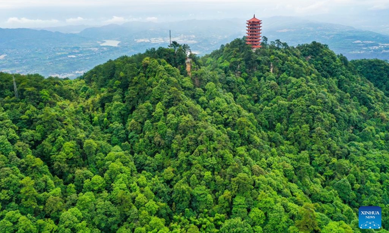 Aerial photo taken on June 4, 2022 shows a view of the Jinyun Mountain in Chongqing, southwest China.(Photo: Xinhua)