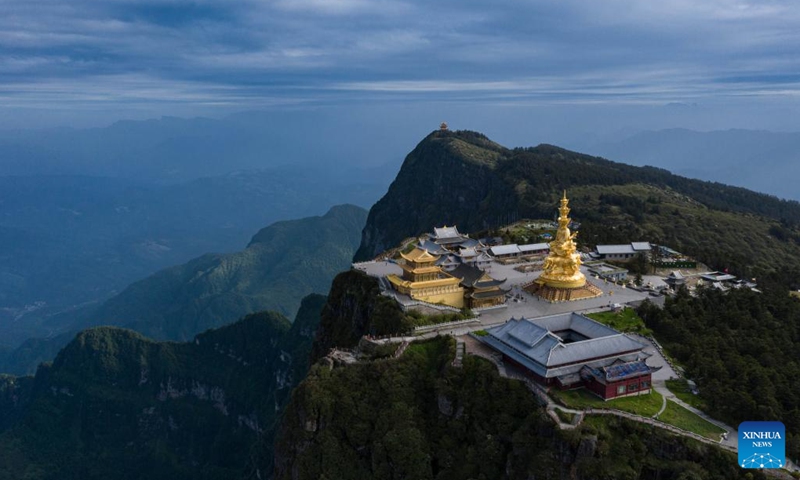 Aerial photo taken on June 5, 2022 shows the scenery of Mount Emei in southwest China's Sichuan Province.(Photo: Xinhua)