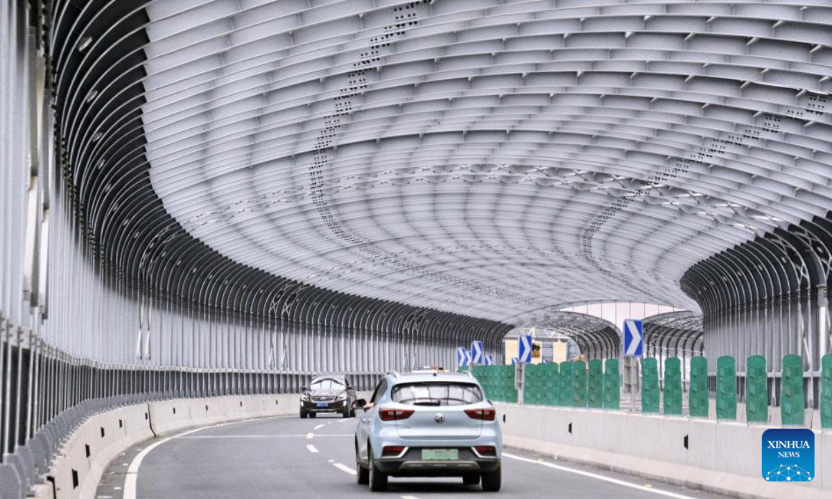 Photo taken on June 16, 2022 shows the way entering and leaving Beijing Fengtai Railway Station, which will be put into service soon, in Beijing, capital of China. Photo:Xinhua