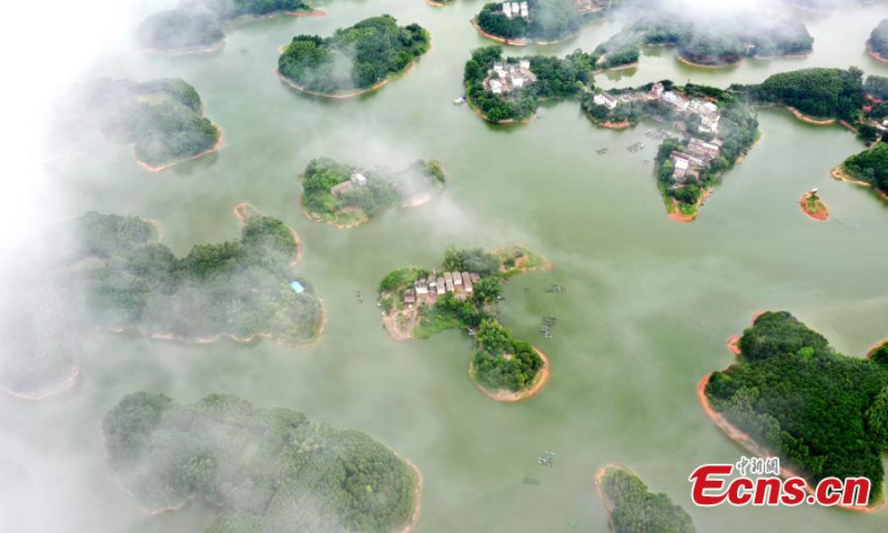 Islands add charm to the Tunliu Reservoir in Nanning, south China's Guangxi Zhuang Autonomous Region. (Photo: China News Service/He Guangmin)