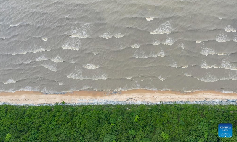 Aerial photo taken on July 9, 2022 shows the scenery of Xingkai Lake at the Xingkai Lake National Nature Reserve in Jixi City of northeast China's Heilongjiang Province.Photo:Xinhua