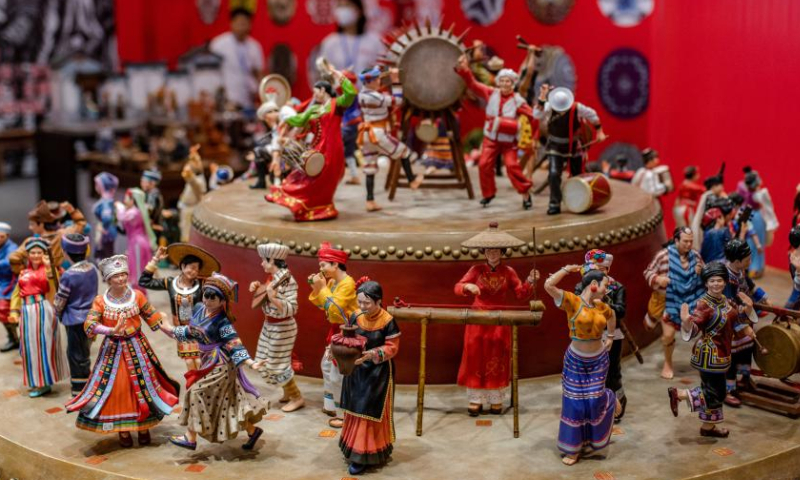 Photo taken on July 22, 2022 shows the exhibits at the 2022 China International Travel Mart (CITM) in Kunming, southwest China's Yunnan Province. The 2022 CITM kicked off Friday in Kunming after a hiatus of one year due to the COVID-19 epidemic. Photo: Xinhua