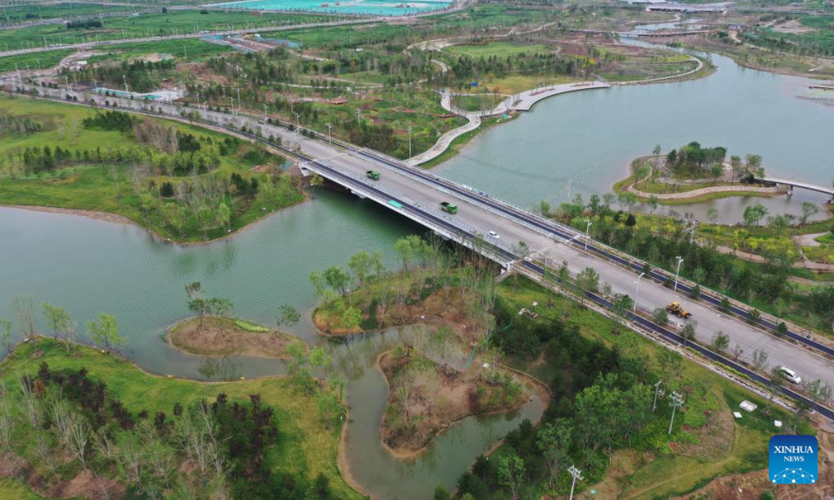 Aerial photo taken on July 28, 2022 shows a view of Xiong'an New Area, north China's Hebei Province. Photo:Xinhua