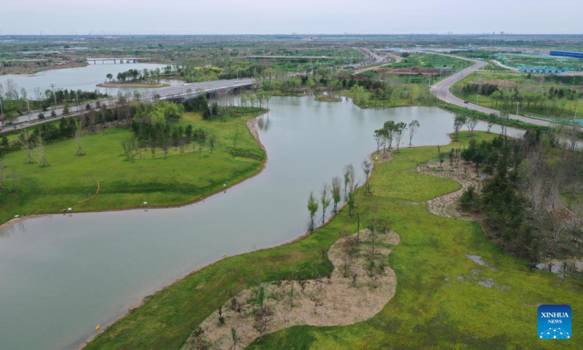 Aerial photo taken on July 28, 2022 shows a view of Xiong'an New Area, north China's Hebei Province. Photo:Xinhua