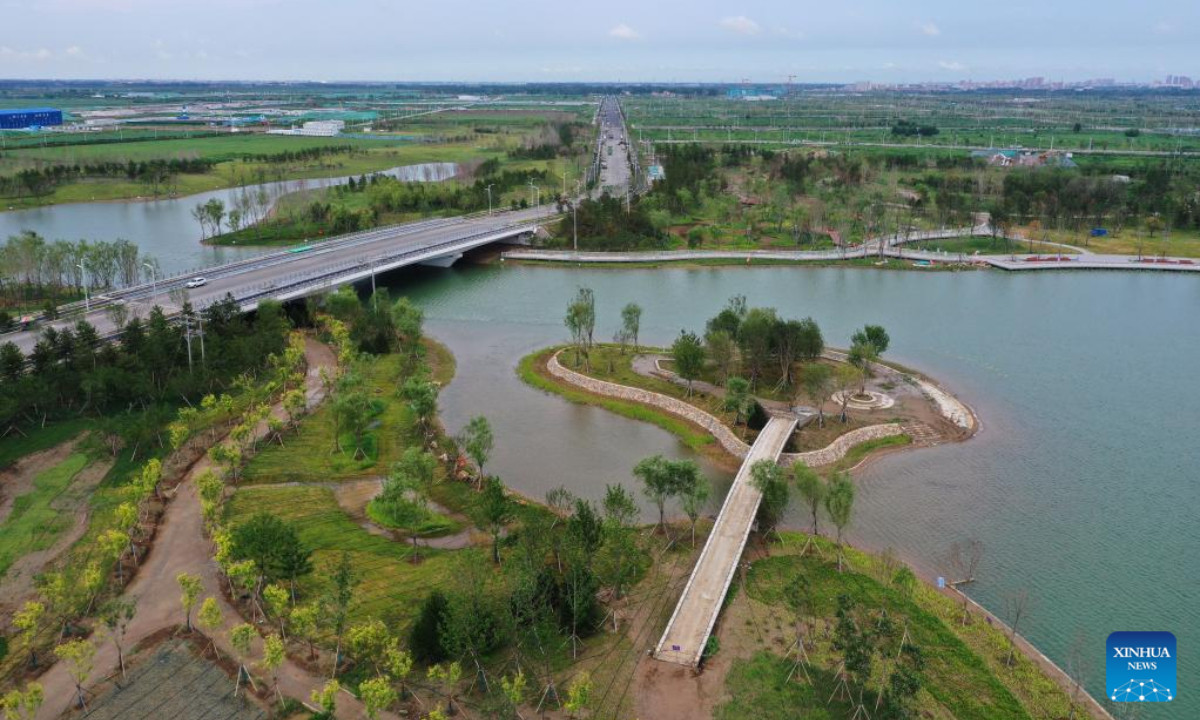 Aerial photo taken on July 28, 2022 shows a view of Xiong'an New Area, north China's Hebei Province. Photo:Xinhua