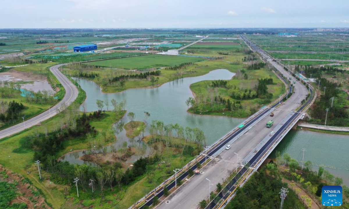 Aerial photo taken on July 28, 2022 shows a view of Xiong'an New Area, north China's Hebei Province. Photo:Xinhua