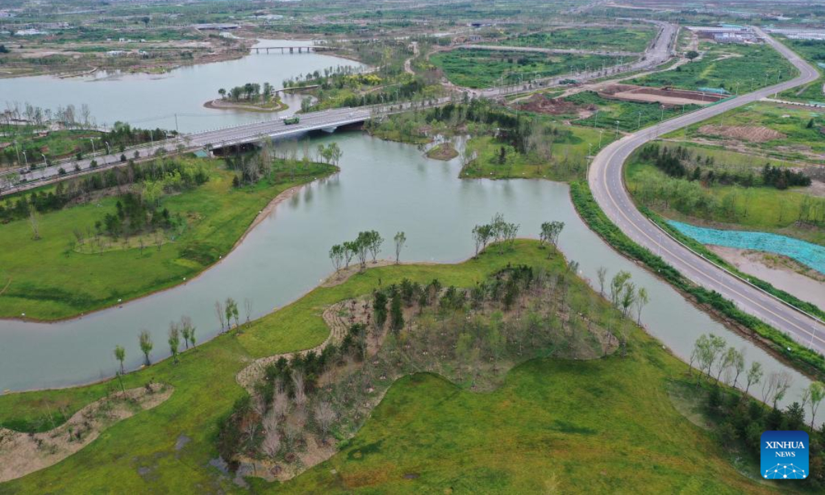 Aerial photo taken on July 28, 2022 shows a view of Xiong'an New Area, north China's Hebei Province. Photo:Xinhua