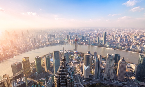 Aerial view of Shanghai Photo: VCG