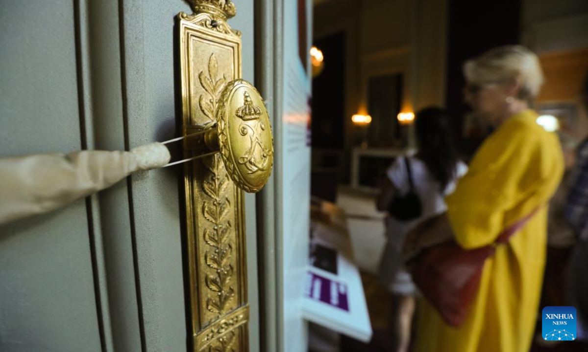 Tourists visit the Royal Palace in Brussels, Belgium, Aug 5, 2022. As its annual tradition, the Royal Palace of Brussels opens to the public from July 23 to Aug 28 this year. Photo:Xinhua