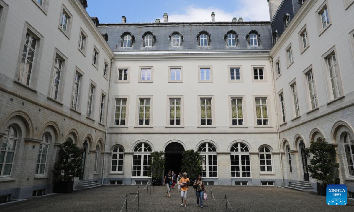 Tourists visit the Royal Palace in Brussels, Belgium, Aug 5, 2022. As its annual tradition, the Royal Palace of Brussels opens to the public from July 23 to Aug 28 this year. Photo:Xinhua