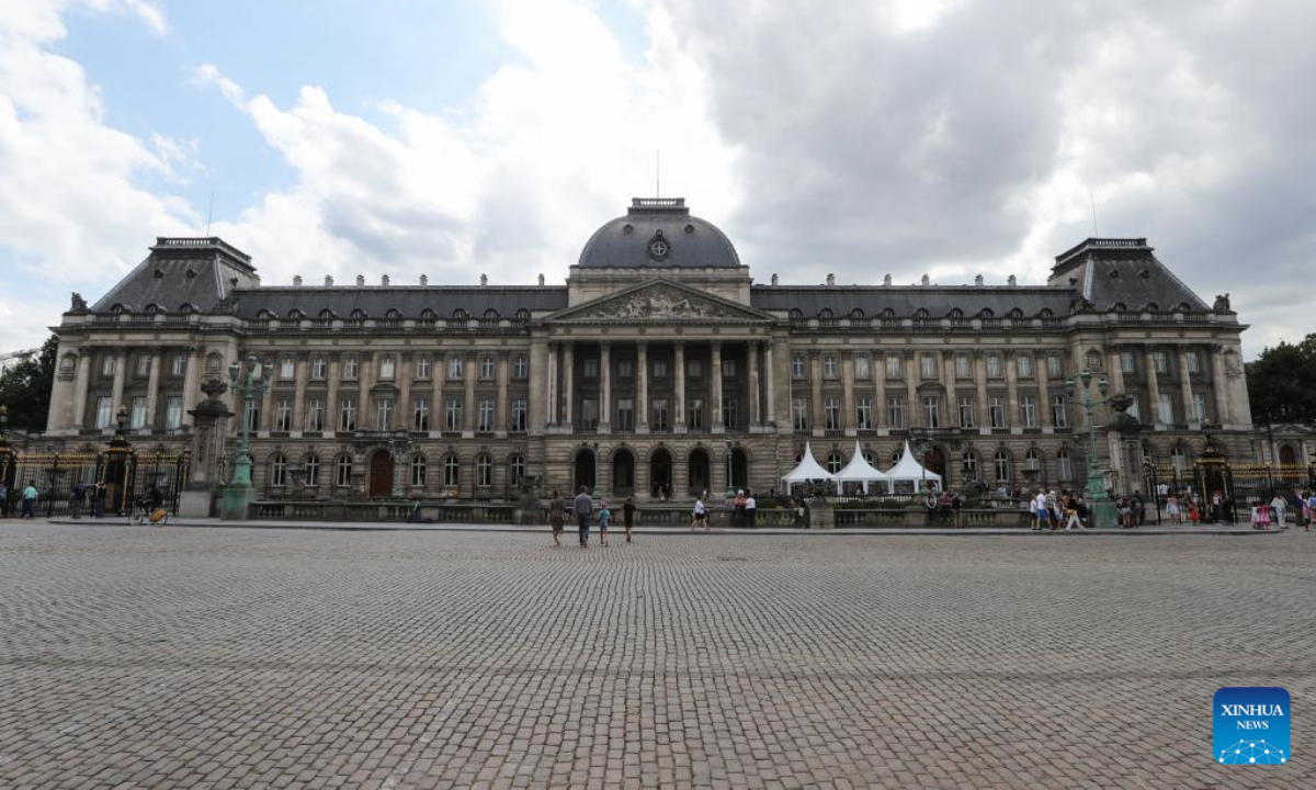 Tourists visit the Royal Palace in Brussels, Belgium, Aug 5, 2022. As its annual tradition, the Royal Palace of Brussels opens to the public from July 23 to Aug 28 this year. Photo:Xinhua