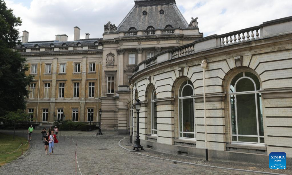 Tourists visit the Royal Palace in Brussels, Belgium, Aug 5, 2022. As its annual tradition, the Royal Palace of Brussels opens to the public from July 23 to Aug 28 this year. Photo:Xinhua