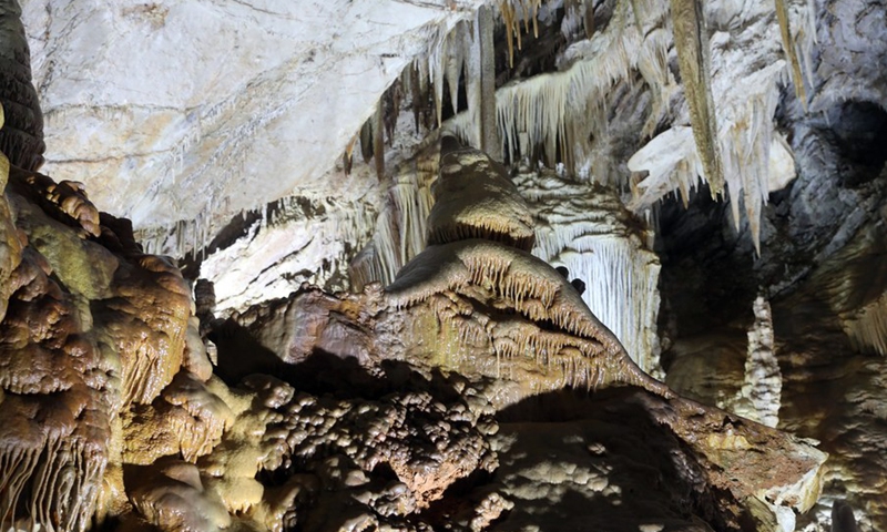 Photo taken on Aug. 3, 2022 shows a view of the Xinglong karst cave in Taojiatai Village of Xinglong County, north China's Hebei Province.(Photo: Xinhua)