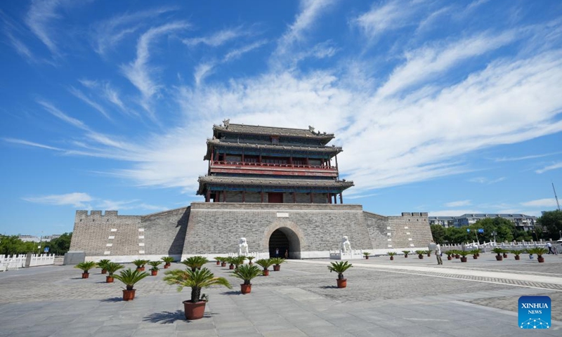 Photo taken on Aug. 16, 2022 shows the scene of Yongdingmen (Gate of Perpetual Peace) in Beijing, capital of China. (Photo: Xinhua)