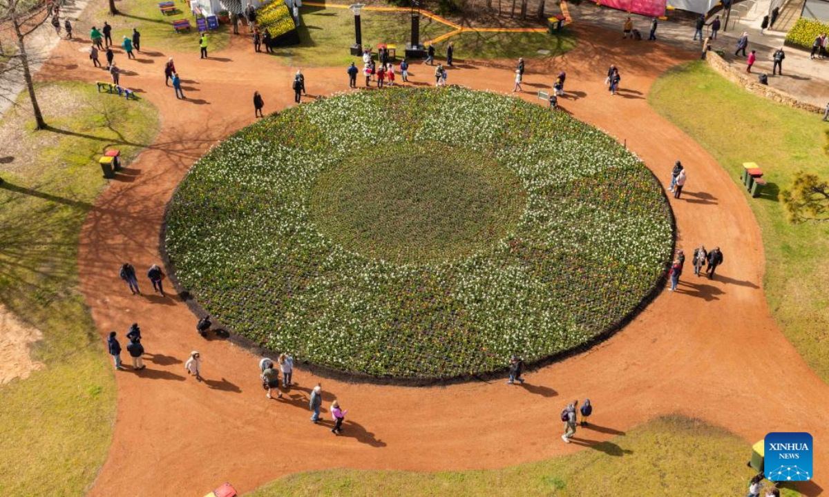 Photo taken on Sep 17, 2022 shows the festival event of Floriade at the Commonwealth Park in Canberra, Australia. Photo:Xinhua