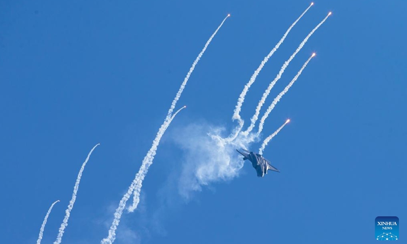 A F-35 Lightning II performs during the 2022 Canadian International Air Show in Toronto, Canada, on Sept. 3, 2022.Photo:Xinhua