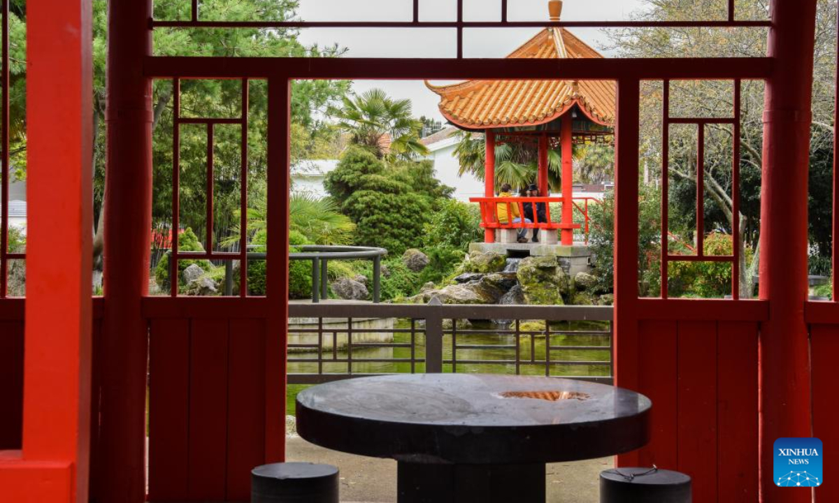 A Chinese-style osmanthus garden is pictured in Hastings, New Zealand, Sep 23, 2022. In 1981, Hastings and Guilin of south China's Guangxi Zhuang Autonomous Region became the first China-New Zealand sister cities. Osmanthus is the city flower of Guilin. Photo:Xinhua