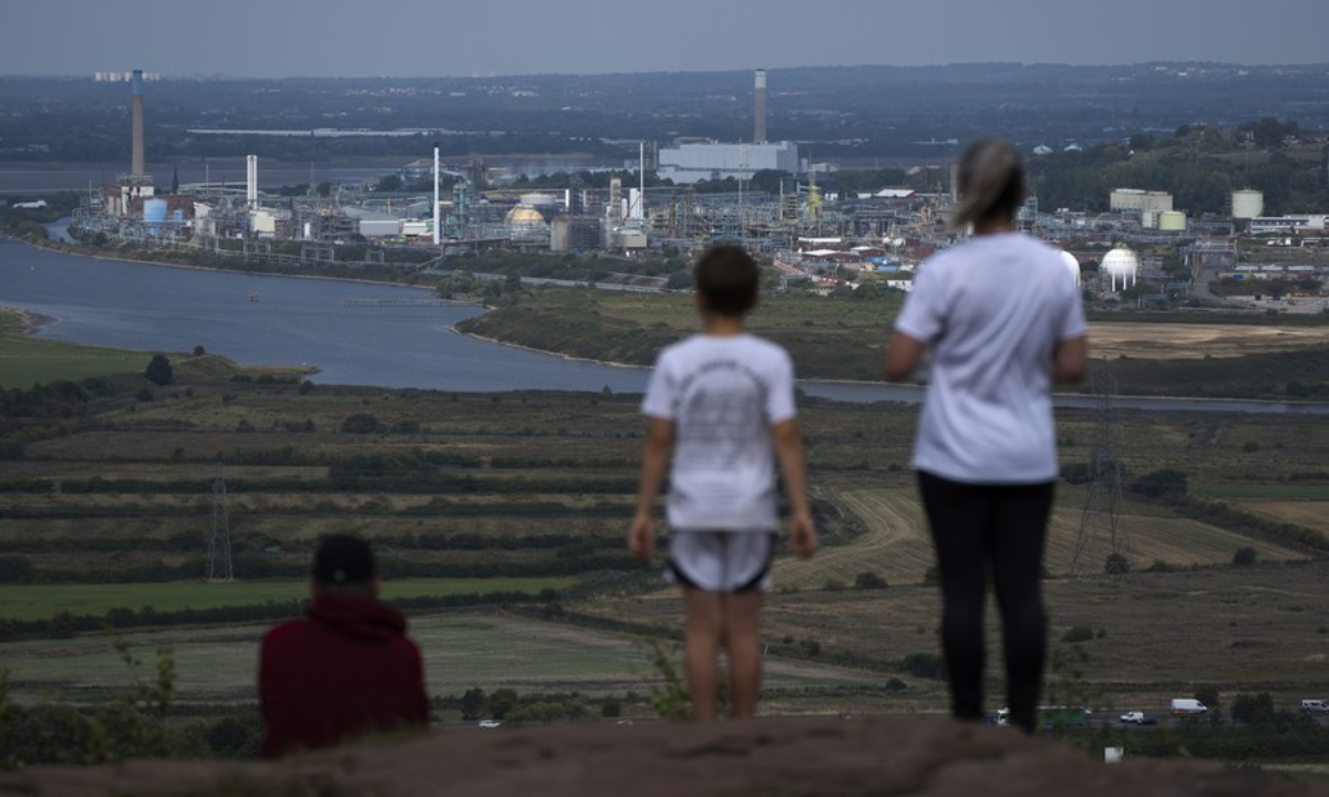 Photo taken on Sep 2, 2022 shows an industrial area in Cheshire, Britain. Photo:Xinhua