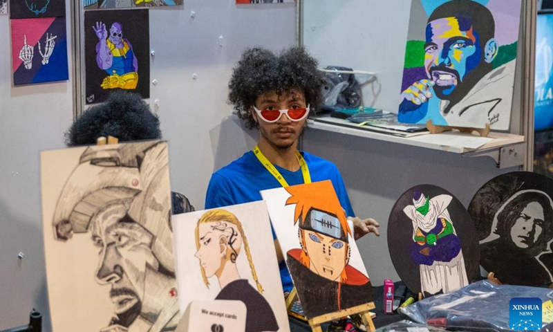 An artist is seen during the Comic Con Africa in Johannesburg, South Africa, on Sept. 25, 2022.Photo:Xinhua