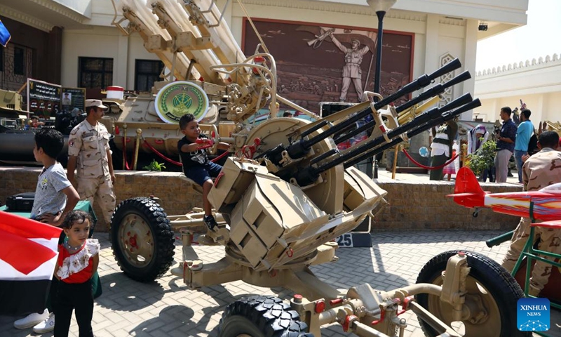 People visit the 6th of October War Panorama museum on the occasion of the 49th anniversary of the October War, also known as the 1973 Arab-Israeli War, in Cairo, Egypt, on Oct. 6, 2022.Photo:Xinhua