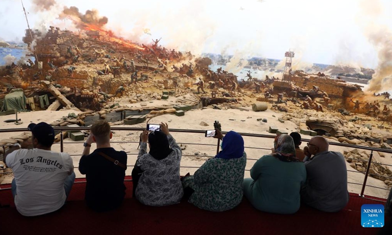 People visit the 6th of October War Panorama museum on the occasion of the 49th anniversary of the October War, also known as the 1973 Arab-Israeli War, in Cairo, Egypt, on Oct. 6, 2022.Photo:Xinhua