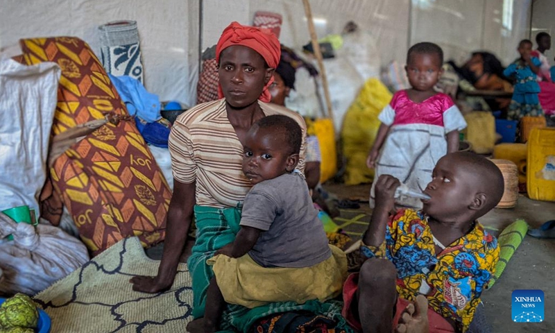 Photo taken on Oct. 24, 2022 shows displaced people at a temporary shelter near Goma, capital of the North Kivu province, the Democratic Republic of the Congo (DRC). Clashes on two eastern fronts between Democratic Republic of the Congo (DRC) forces and rebel militias have killed civilians and uprooted thousands more, a UN spokesman said on Monday.(Photo: Xinhua)