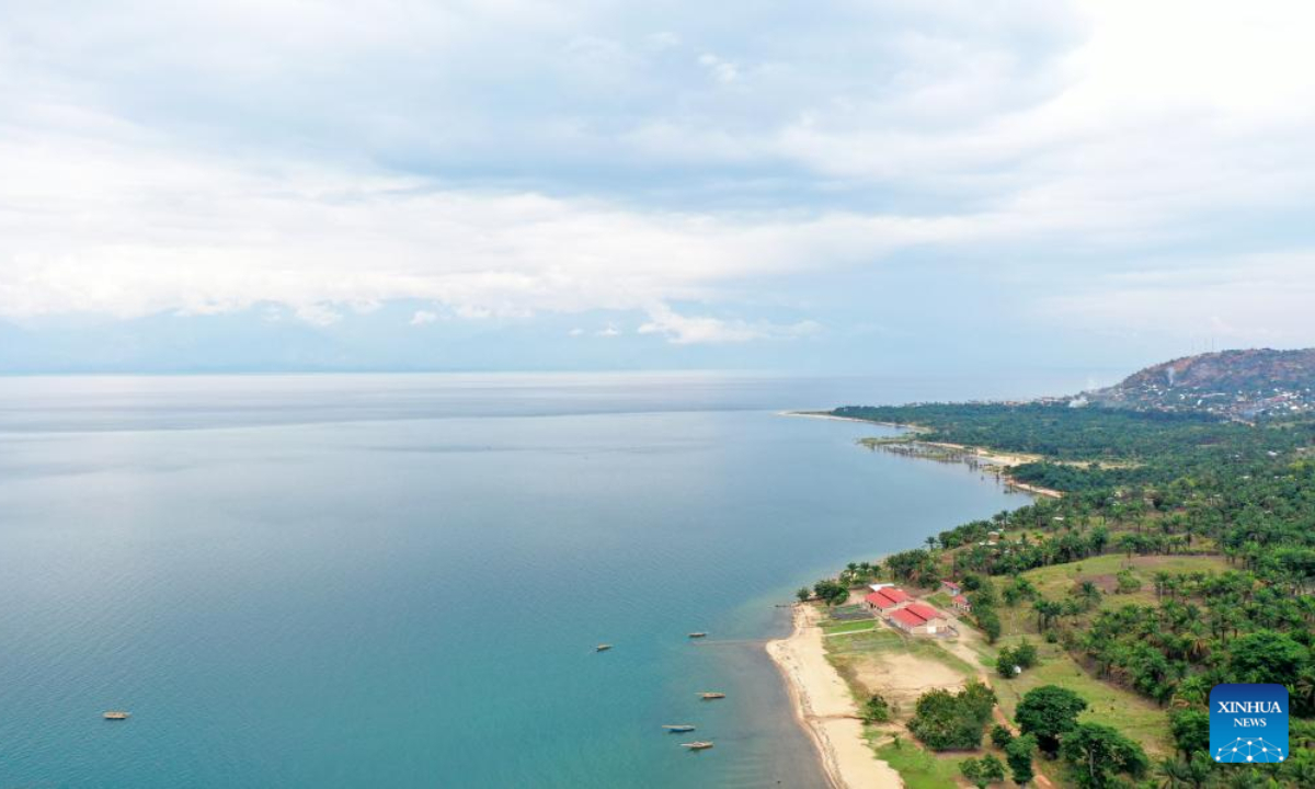 This aerial photo taken on Nov 3, 2022 shows Lake Tanganyika in Rumonge province, Burundi. Photo:Xinhua